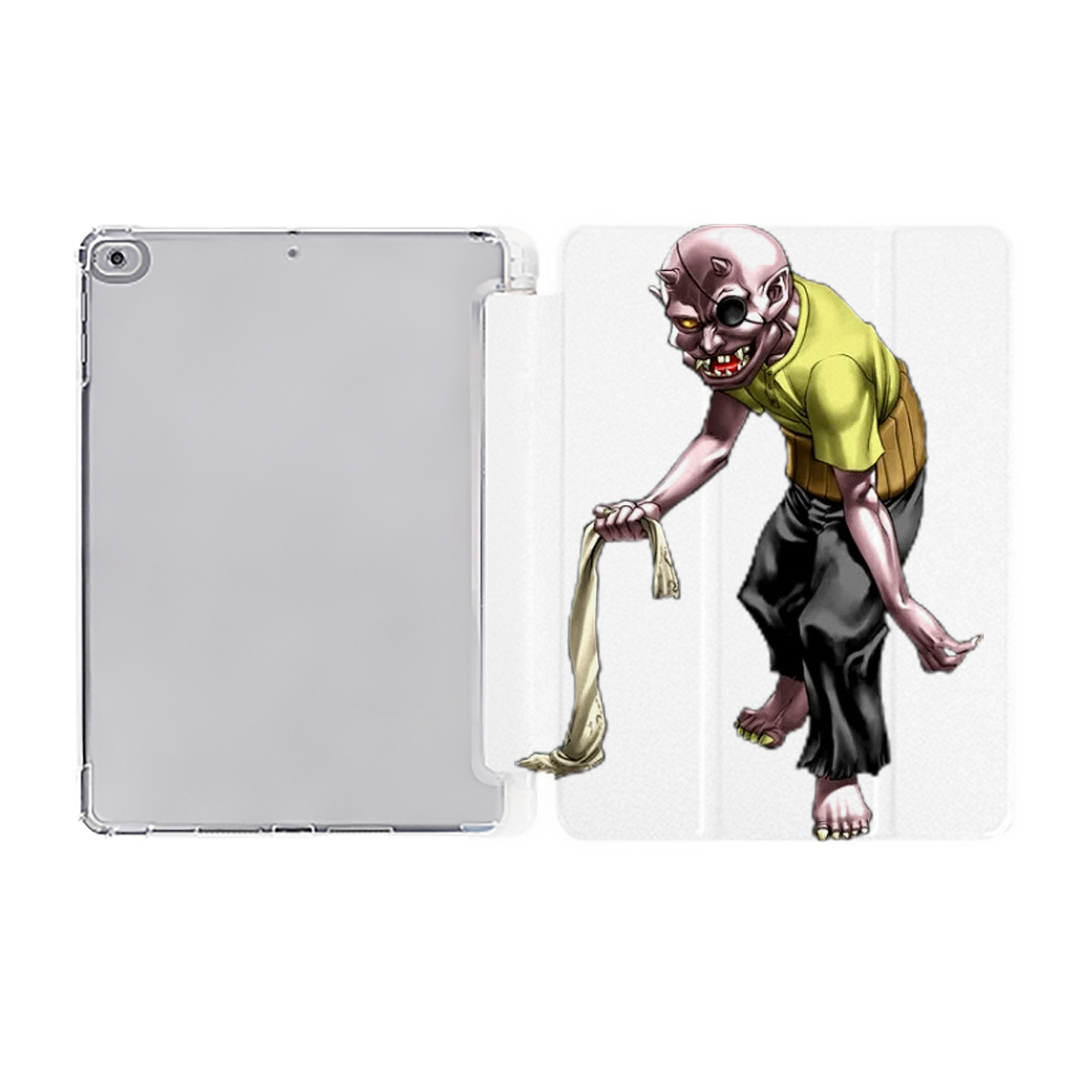（画像用） 遊☆戯☆王 Yu-Gi-Oh! IPad ケース ペン収納付き 三つ折りスタンド PUレザー×シリコン 対応機種9.5/10.5/10.9インチ